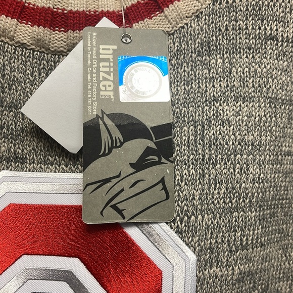 Bruzer Charcoal Grey Ohio State Crewneck Cotton Knit Sweater Large collegiate - Picture 4 of 5